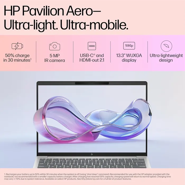 HP Pavilion Aero 33.8 cm (13 Inch) Laptop AMD Ryzen™ 5-8640U
